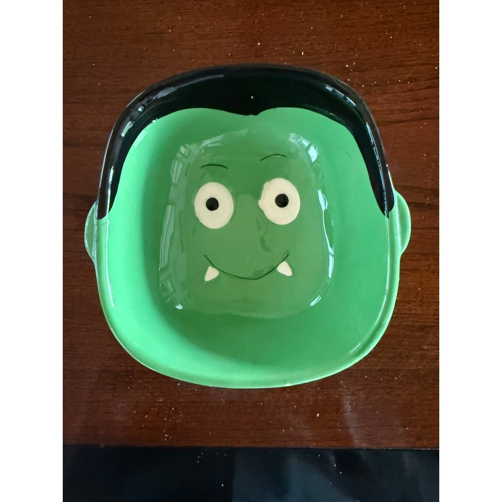 IQ Accessories Frankenstein Candy Bowl Green Good Halloween Ceramic